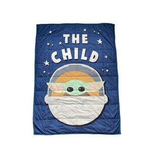 Star Wars Kids Blue Mandalorian Grogu The Child Weighted Blanket 5lbs 36"x48"‎